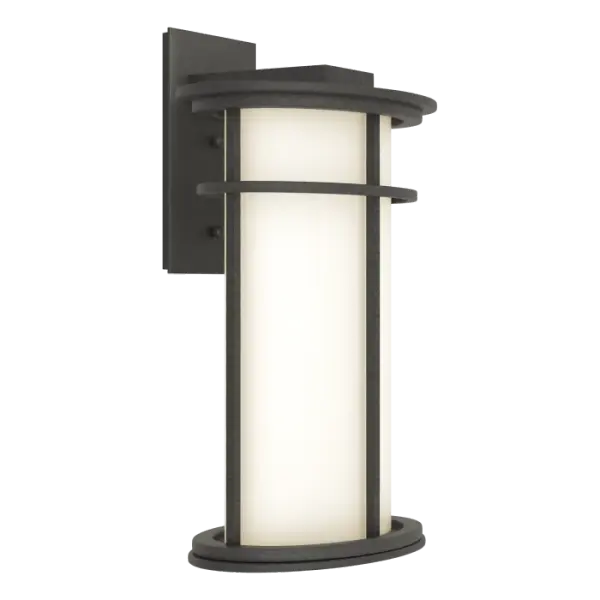 A gently curved glass oval rests within a framework of metal to create the tastefully understated design for our large Province Outdoor Sconce. Handcrafted by the artisans here at our Vermont forge, each piece is unique.