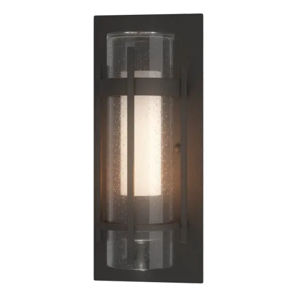The Torch Collection is a timeless design with double-glass, featuring a frosted inner and clear seeded outer glass cylinder. As with all HF Outdoor products, the Torch Outdoor Sconce is crafted in aluminum and is offered in any of our robust Coastal Outdoor Finishes. Offered in 4 sizes, from Small to XL.