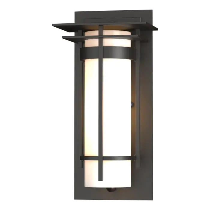 Banded with Top Plate Small Outdoor Sconce