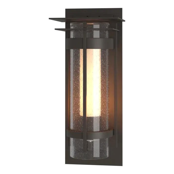 Torch with Top Plate Large Outdoor Sconce