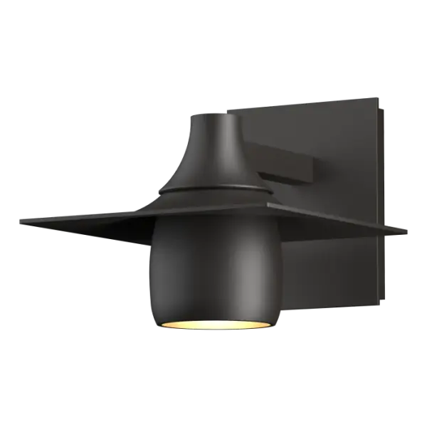 Words can't do this Dark Sky-certified outdoor sconce justice. How would you describe a design that uses a handcrafted metal hood over an elegant metal shade that delivers a visual balance bordering on perfection? Maybe words can do it justice. The picture helps too.