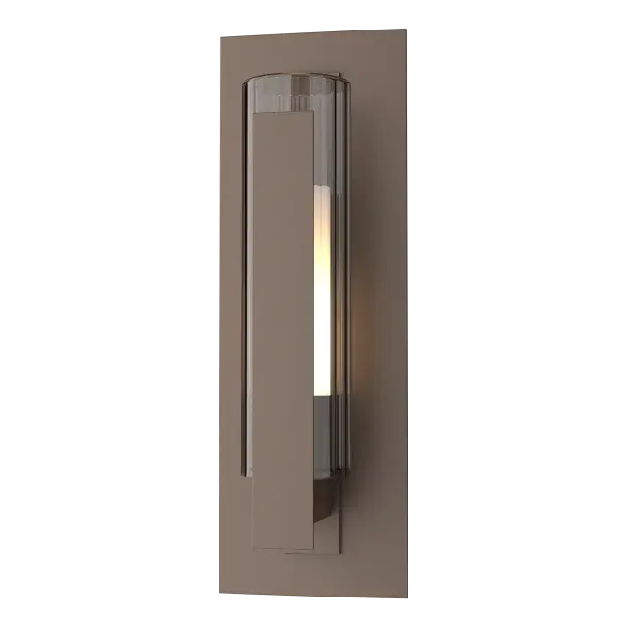 Vertical Bar Fluted Glass Small Outdoor Sconce