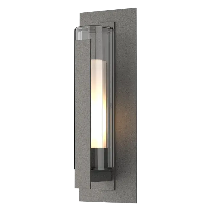 Vertical Bar Fluted Glass Large Outdoor Sconce