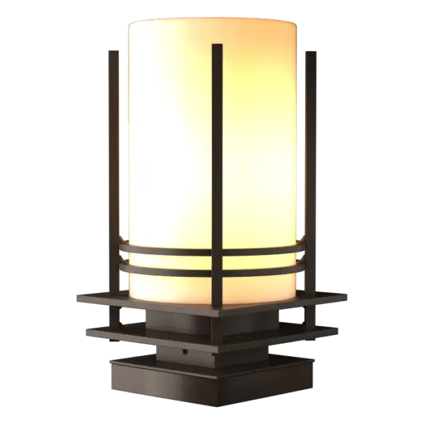 A clean, sleek design that evokes dreams of the Far East is the hallmark of our Banded Collection. True to the collection's name, two handcrafted metal bands and four aluminum bars rising up through two square metal plates surround the glass.