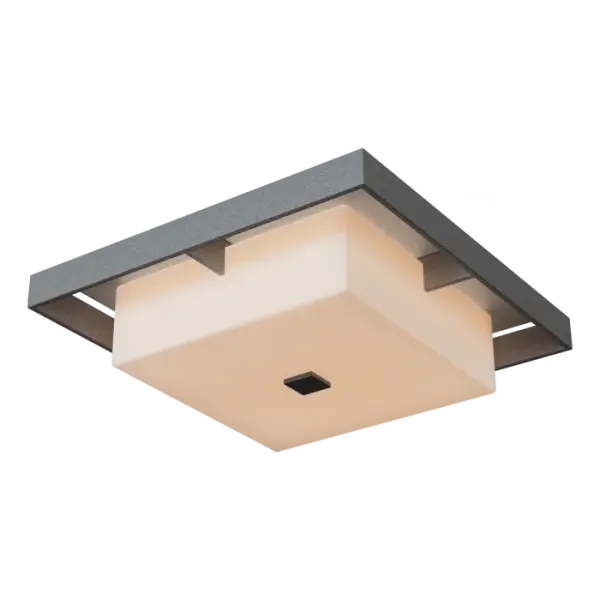 When designing the Shadow Box Collection, David Martin focused on geometric forms. The Shadow Box Large Outdoor Flush Mount featuring a 16.1” open, square aluminum frame and opal glass shade. Offered with the option of choosing a finish for the frame and an accent color for the canopy, this exterior light is perfect for a grand entry or any outdoor ceiling space, including large verandas and porches, outdoor kitchen areas, and more.