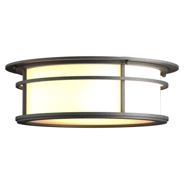 A framework of metal bands contains the glass that surrounds the light to create a tastefully understated design. On its own or paired with our popular Province Sconces, the transitional design fits nicely with a variety of styles, and looks as beautiful outdoors as in.