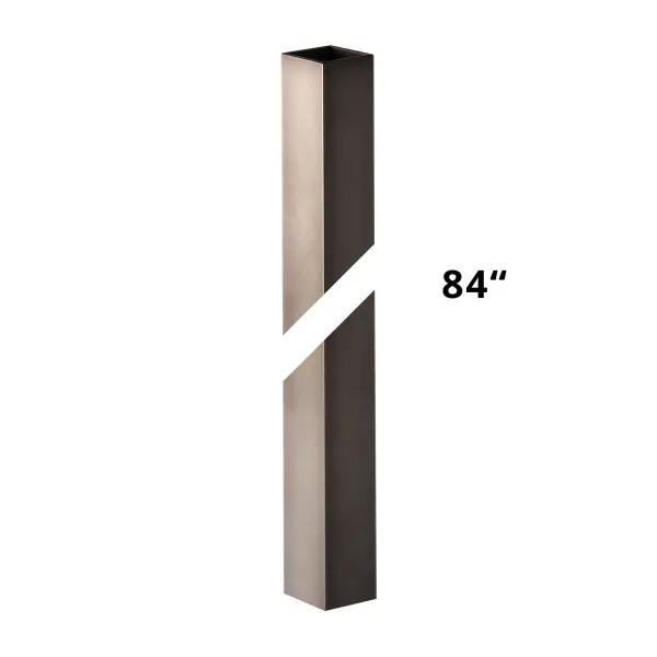 An 84" tall square post available in a choice of robust Coastal Outdoor Finishes.