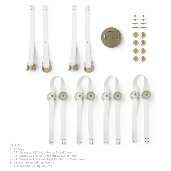 SNAPS Large LED Pendant w/Metal Cones - Image 6