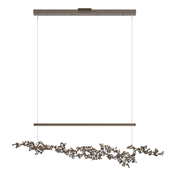 The Coral LED Pendant is a one-of-a-kind, handcrafted light fixture that's perfect for any room. Made from individual cast aluminum pieces and meticulously welded into a free-flowing, organic sculptural shape. No two pieces are exactly the same. The LED bar casts light from above, placing the coral form into the spotlight. - alternate view