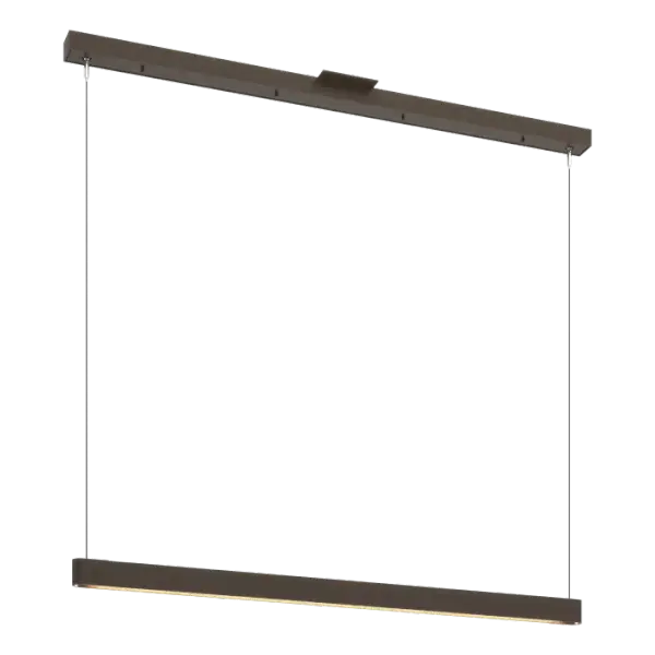 The Fold Pendant is a modern, minimalist design that is perfect for any room. Its sleek long and narrow shape makes the Fold perfect for over a dining or conference table, desk or billiards table. The steel plate is joined with a rivet, encasing the LED light source. Part of ART + ALCHEMY by Hubbardton Forge. - alternate view