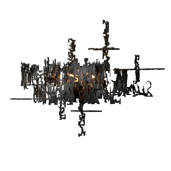 Brutus Sconce is a lighting fixture that demands your attention. The Brutalism movement of the ‘60s and ‘70s inspired the welded layers of steel that combine to create this unique wall mounted fixture. As much wall art as lighting, the Brutus Sconce is the perfect way to make a statement in any space. Part of ART + ALCHEMY by Hubbardton Forge.