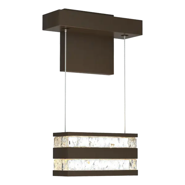 Stunning in its simplicity. The Stacks LED Sconce, part of ART + ALCHEMY by Hubbardton Forge, is beautiful. Exceptionally clear glass is hand-poured to create thick blocks of glass that is sandwiched between layers of billet aluminum. LED light is encased in the metal, powered by conductive, low-voltage cables that extend from a metal frame above.