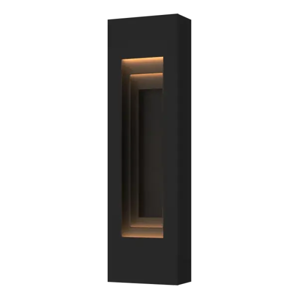 Intrigued by a visit to the Grundtvigs Church in Copenhagen, our designer used his architectural training to create the Procession Small Outdoor Sconce. An aluminum sconce with a depth of field created by a trio of rectangular shapes in spatial progression, the Procession is designed for the outdoors, yet beautiful enough for indoor use, as well. Part of ART + ALCHEMY by Hubbardton Forge.