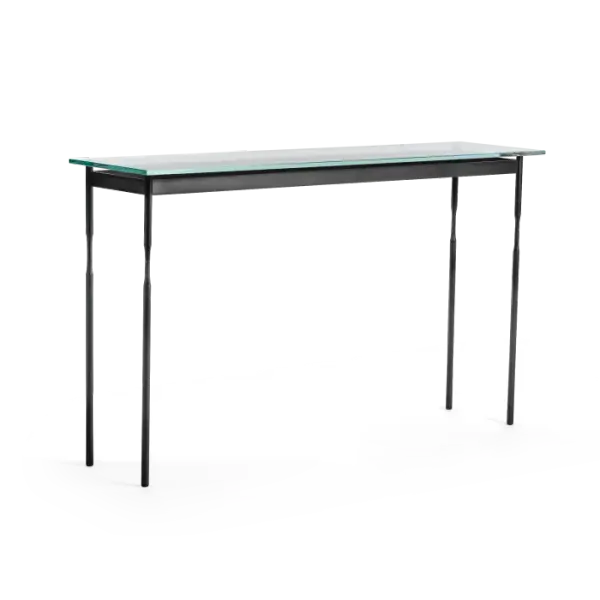 Simple subtlety defines the Senza collection. Each solid steel leg features a fullered detail from our forge. Available in all standard finishes, the classic lines of the Senza Console is perfect for living areas, foyers, hallways, and more.