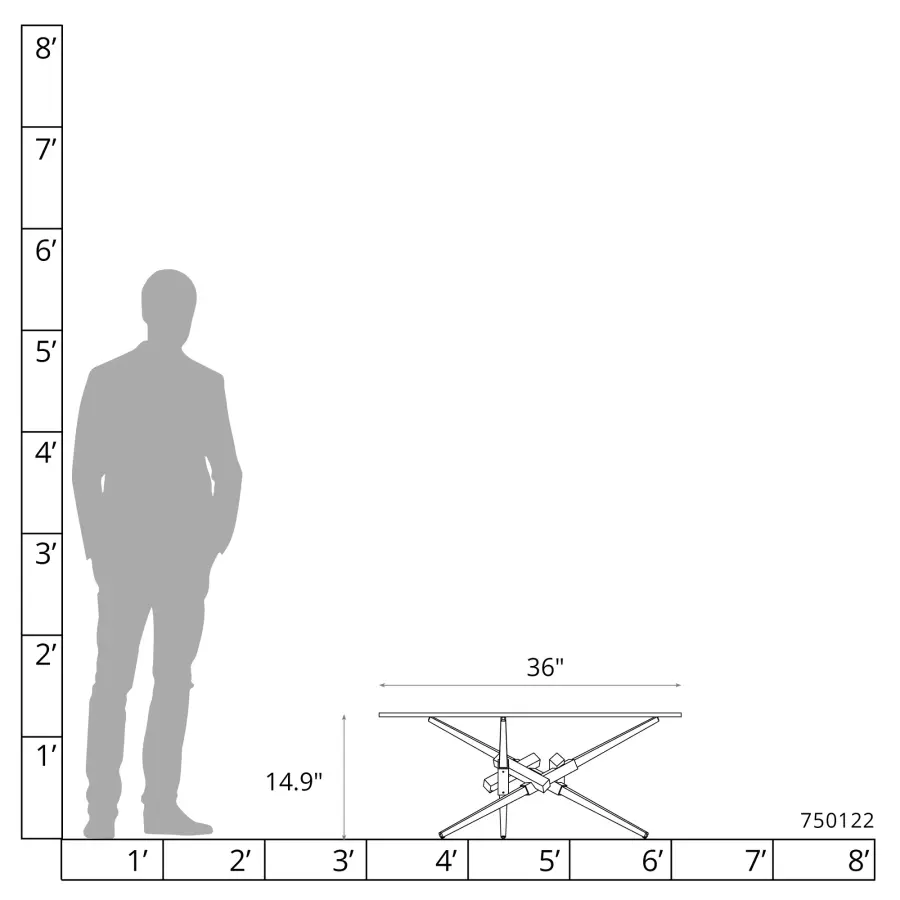 Crux Coffee Table w/Steel Legs - Image 3