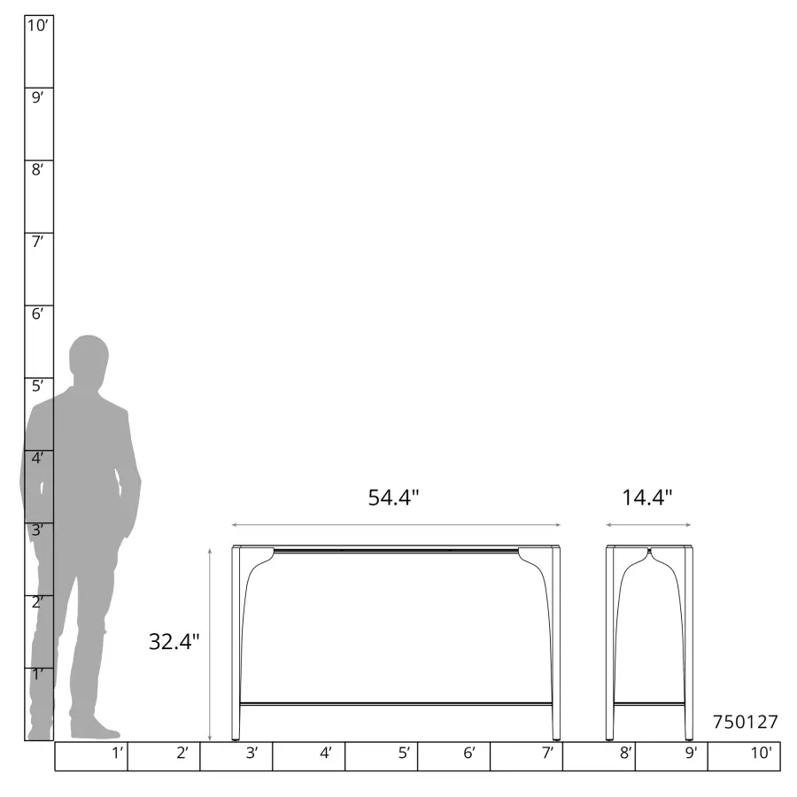 Cove Marble Top Console Table - Image 7