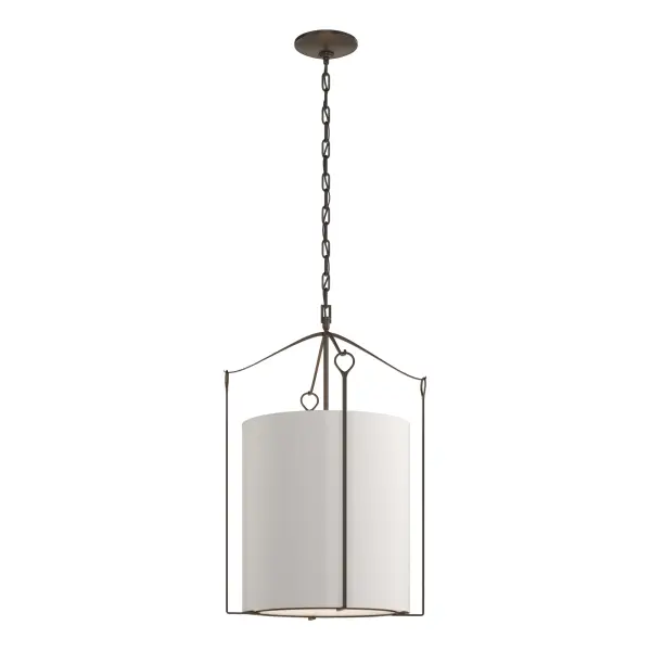 Simple and versatile, this Tall Bow Pendant is designed to suit multiple settings and styles. Classic hook and loop details suspend the shade, while a lightly curved bottom glass diffuser softly disperses the light. Clean lines with generous light output make it the perfect choice for any space. Standard and Large sizes also available.