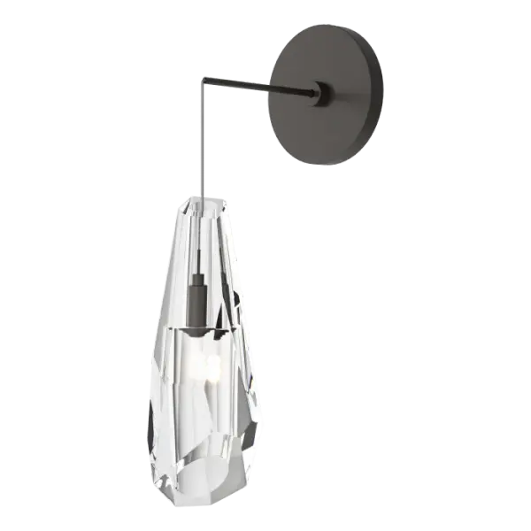 A member of the Luma Collection, this low voltage wall sconce features a substantial, faceted crystal shade bringing a sophisticated elegance to any space. With great flexibility in overall height adjustment up to 83.5", the Luma Sconce is ideally suited for unique bath vanity and bedside applications.