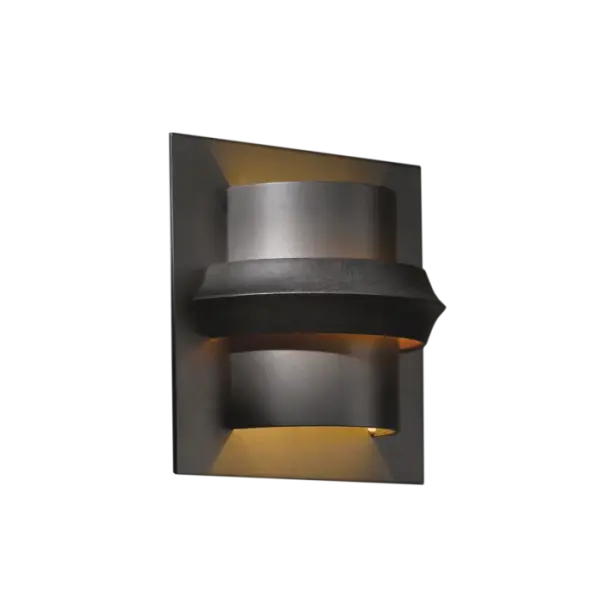We're taking back twilight. Crafted by modern blacksmiths at our Vermont forge, this American Made contemporary sconce conceals a secret beneath its metal band. A glass filter allows for a choice of four colors of accent light that will glow from beneath the band.