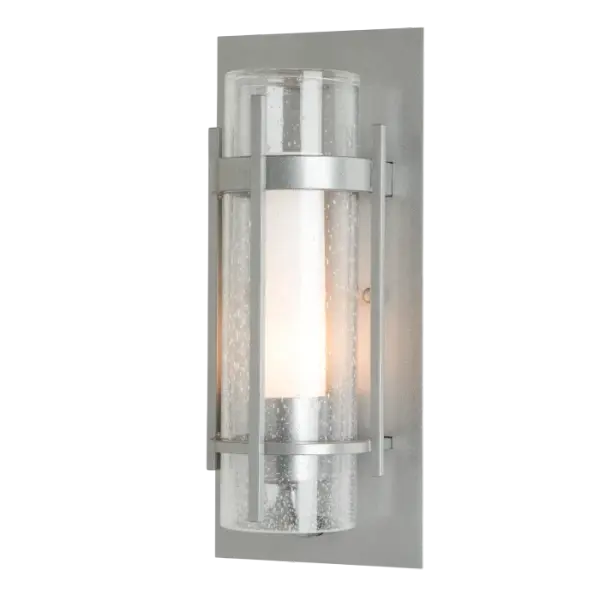 The Torch Collection is a timeless design with double-glass, featuring a frosted inner and clear seeded outer glass cylinder. - alternate view