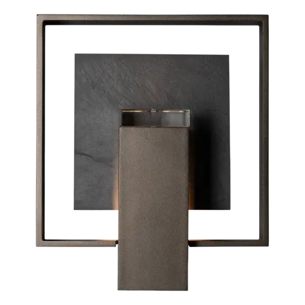 Shadow Box Medium w/Slate Dark Sky Friendly Outdoor Sconce - Image 1