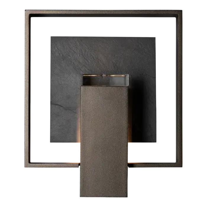 Shadow Box Medium w/Slate Dark Sky Friendly Outdoor Sconce - Image 1
