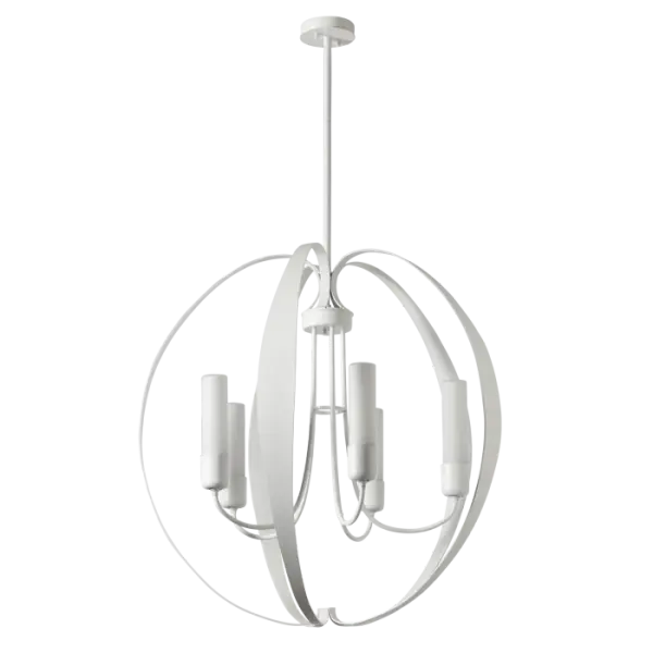 Reminiscent of a perfect apple, the Pomme Outdoor Pendant is ideal for outdoor living. On a covered deck, veranda, dining area or lounge, the Pomme is both stylish and functional with 5 lights to brighten the evening. - alternate view