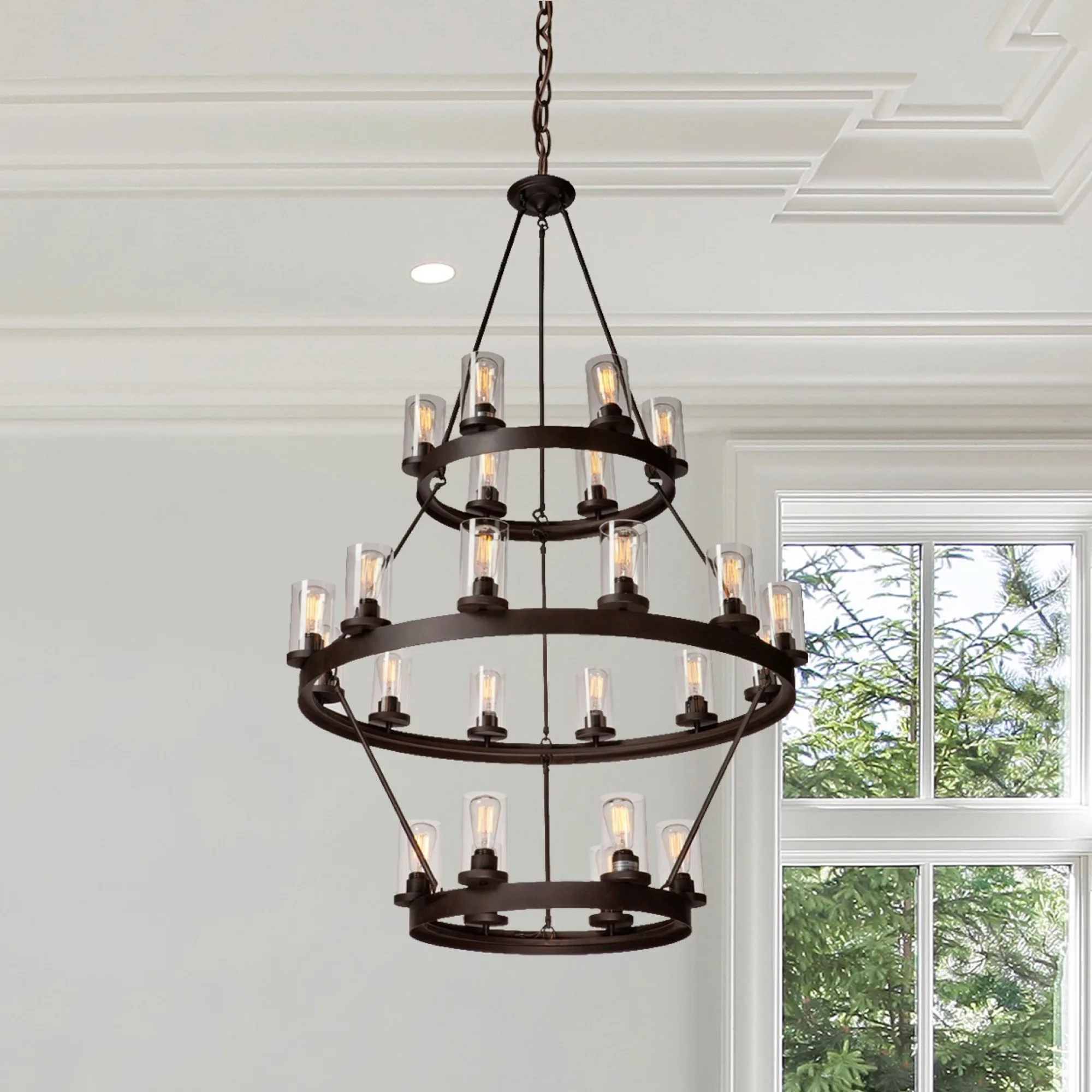 Menlo Park 24 Light Oil Rubbed Bronze Chandelier