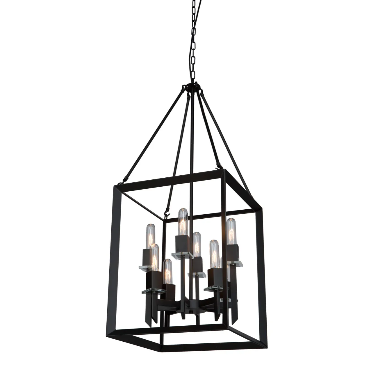 Vineyard 8 Light AC10068 Matte Black Chandelier