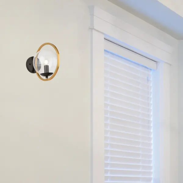 In Black & Vintage Brass by Artcraft from the Lugano collection