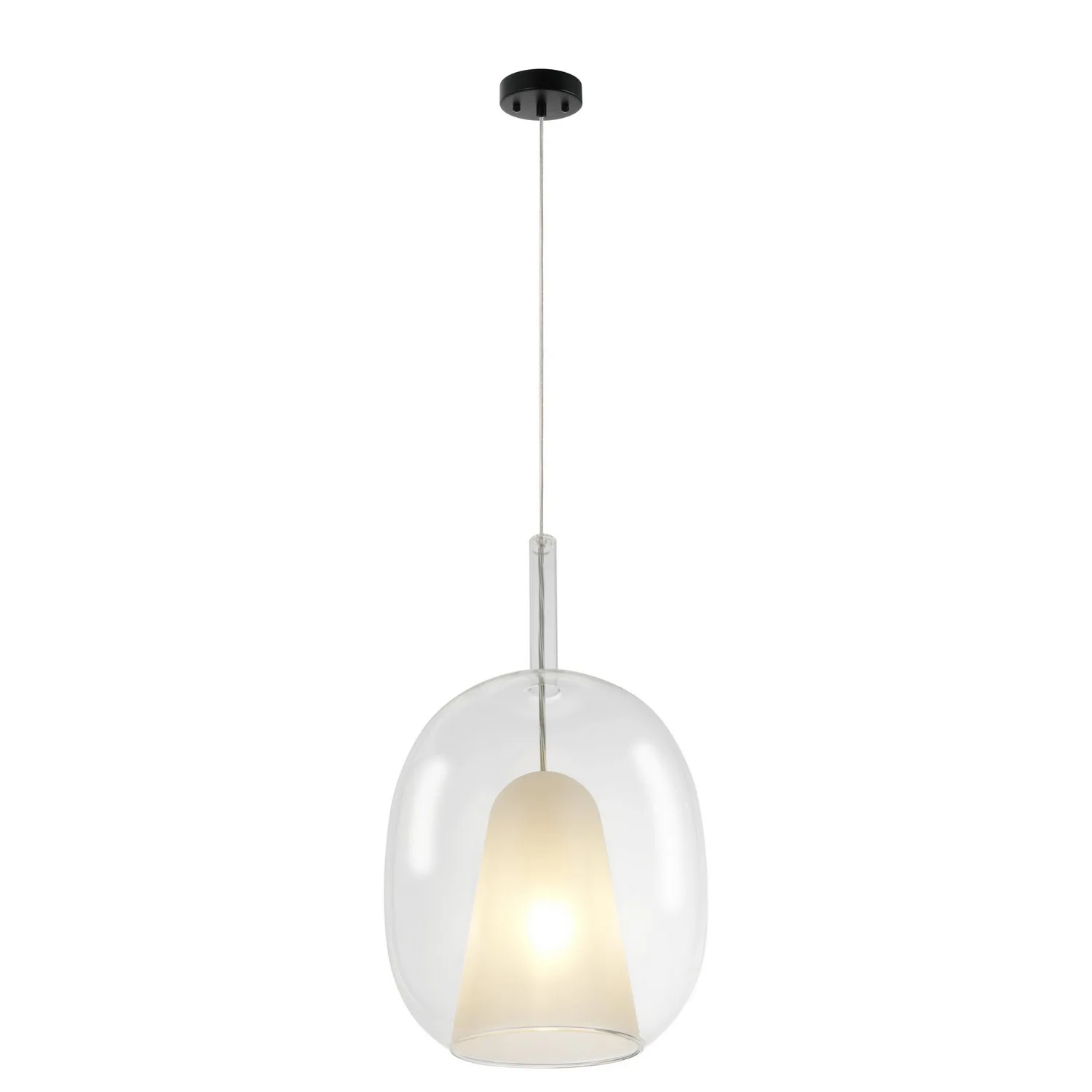 Dusk One Light Pendant in Black