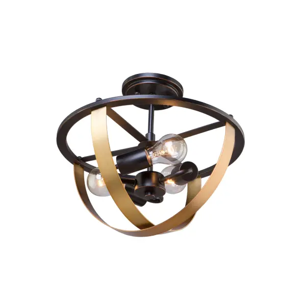 In Dark Bronze & Satin Brass by Artcraft from the Capri collection
