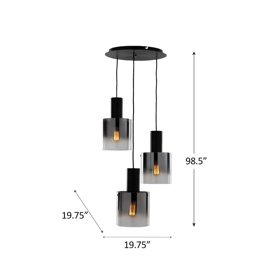 Henley 3 Light Chandelier - Image 3