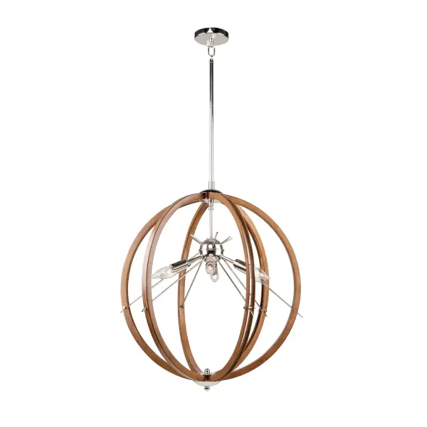 Faux Wood & Polished Nickel