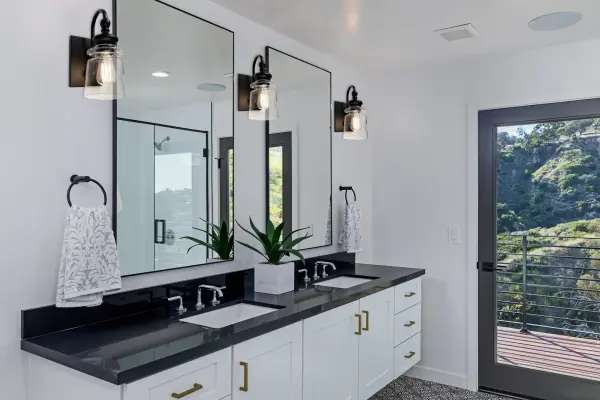 In Black & Brass by Artcraft from the Castara collection - alternate view