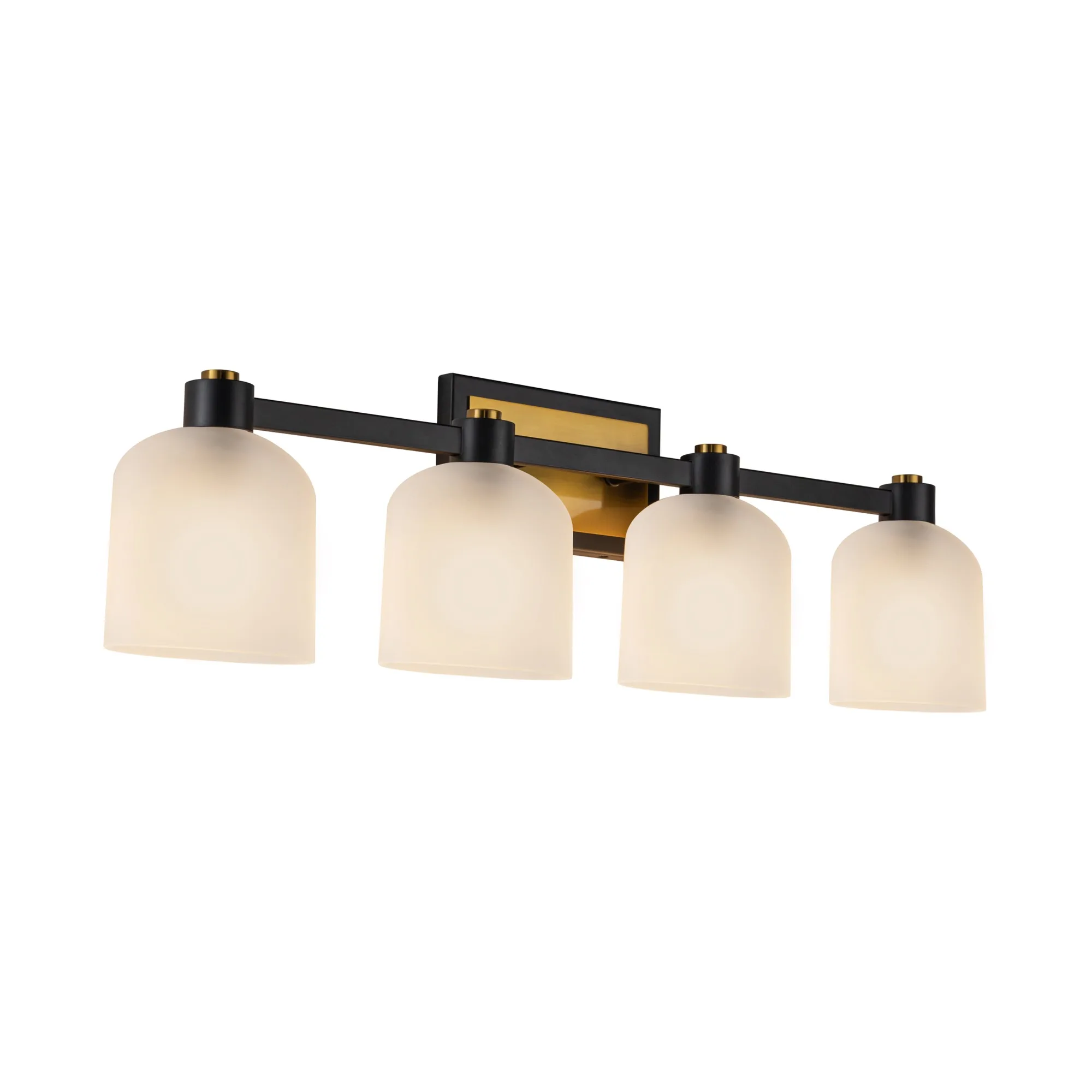 Lyndon Collection 4-Light Bathroom Black and