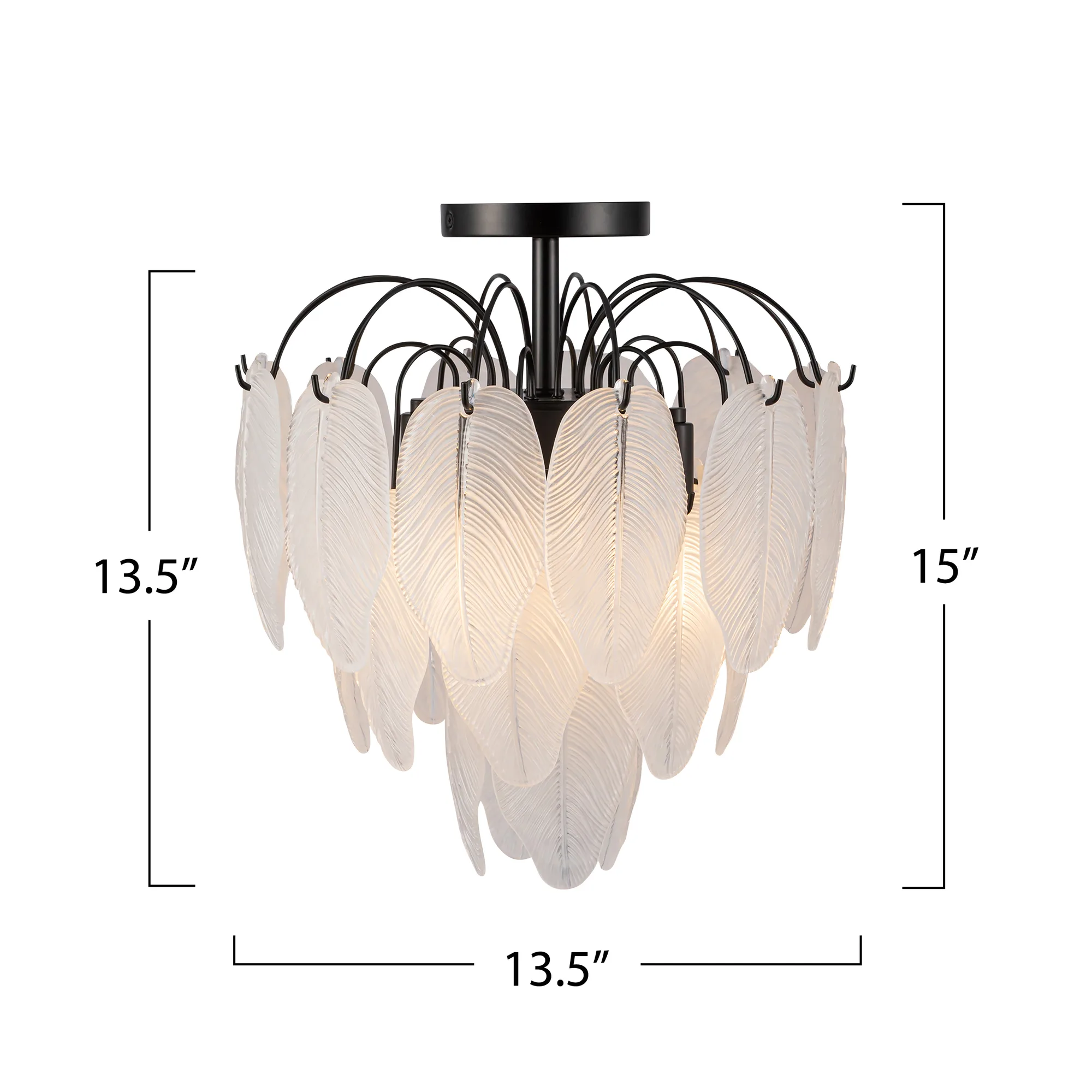 Alessia Collection 4-Light Semi-Flush