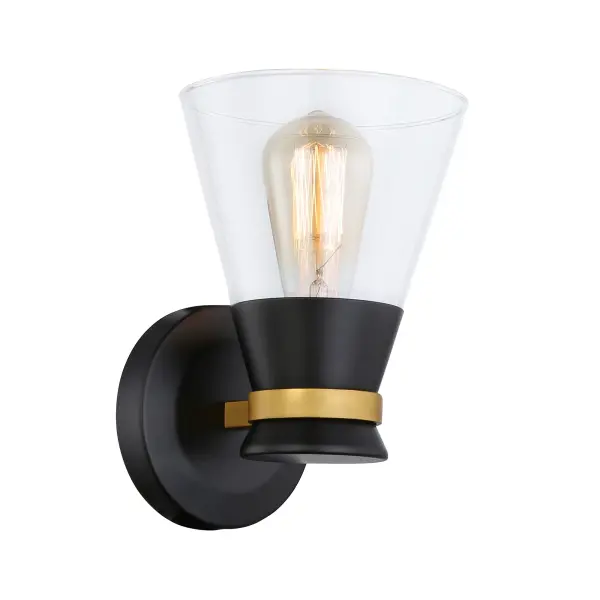 In Black & Brushed Brass by Artcraft from the Kanata collection - alternate view