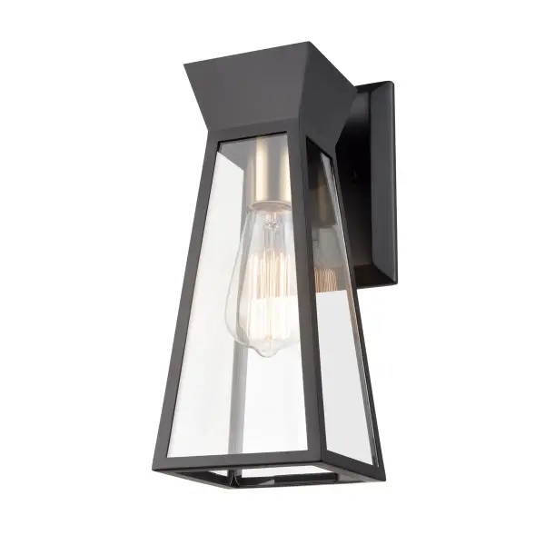 Lucian One Light Wall Sconce in Black and Brushed Brass - Image 2