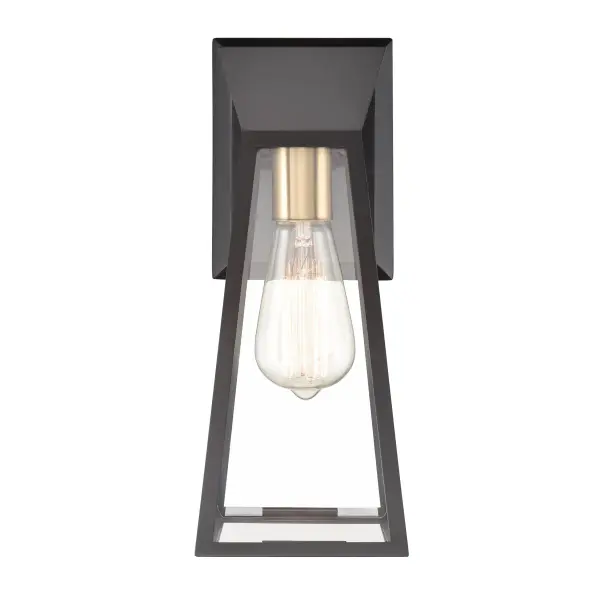 Lucian One Light Wall Sconce in Black and Brushed Brass - Image 3