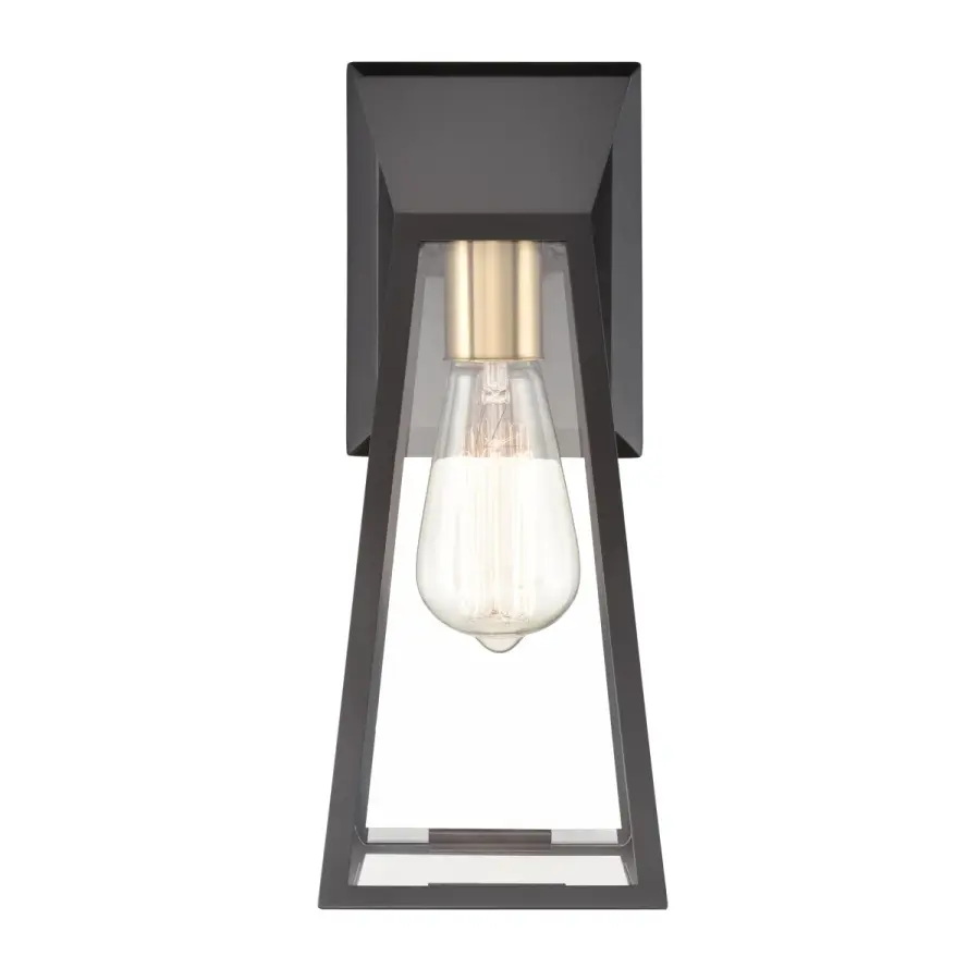 Lucian One Light Wall Sconce in Black and Brushed Brass - Image 3