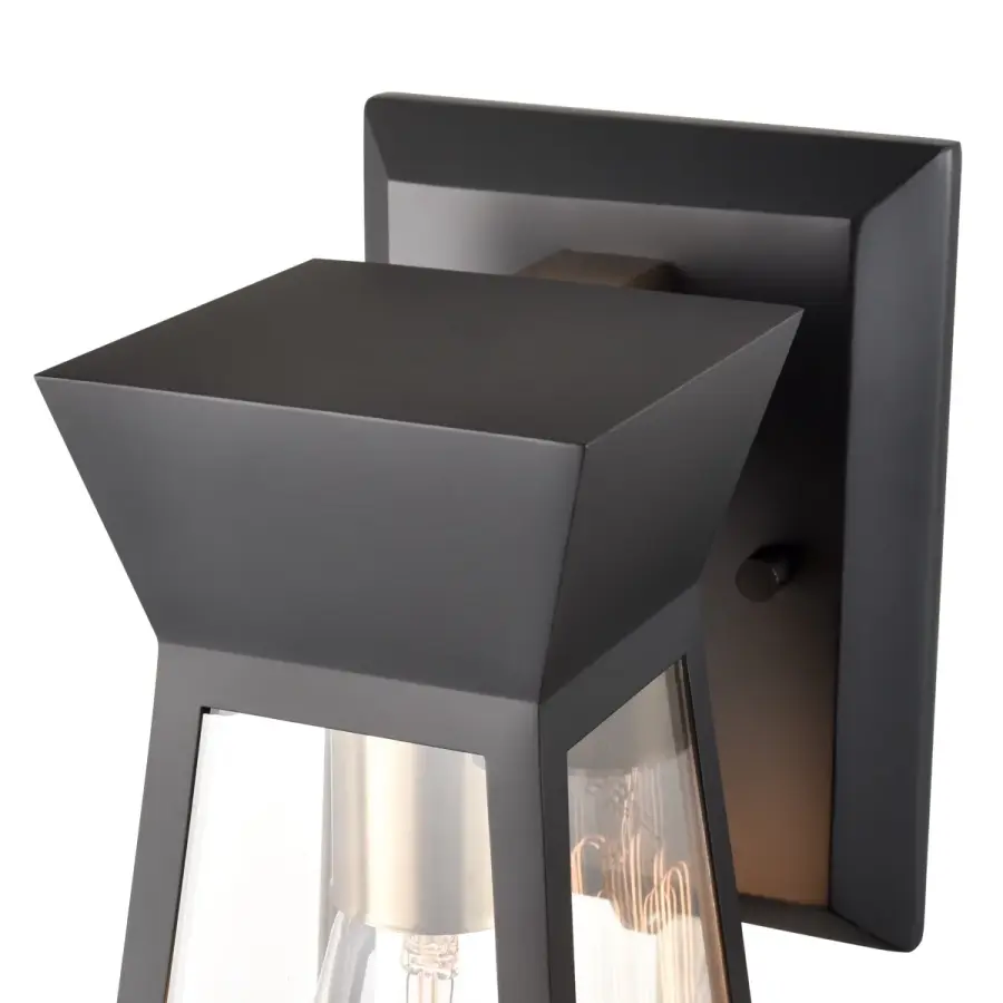 Lucian One Light Wall Sconce in Black and Brushed Brass - Image 4