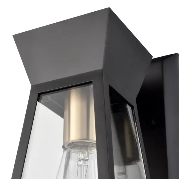 Lucian One Light Wall Sconce in Black and Brushed Brass - Image 5