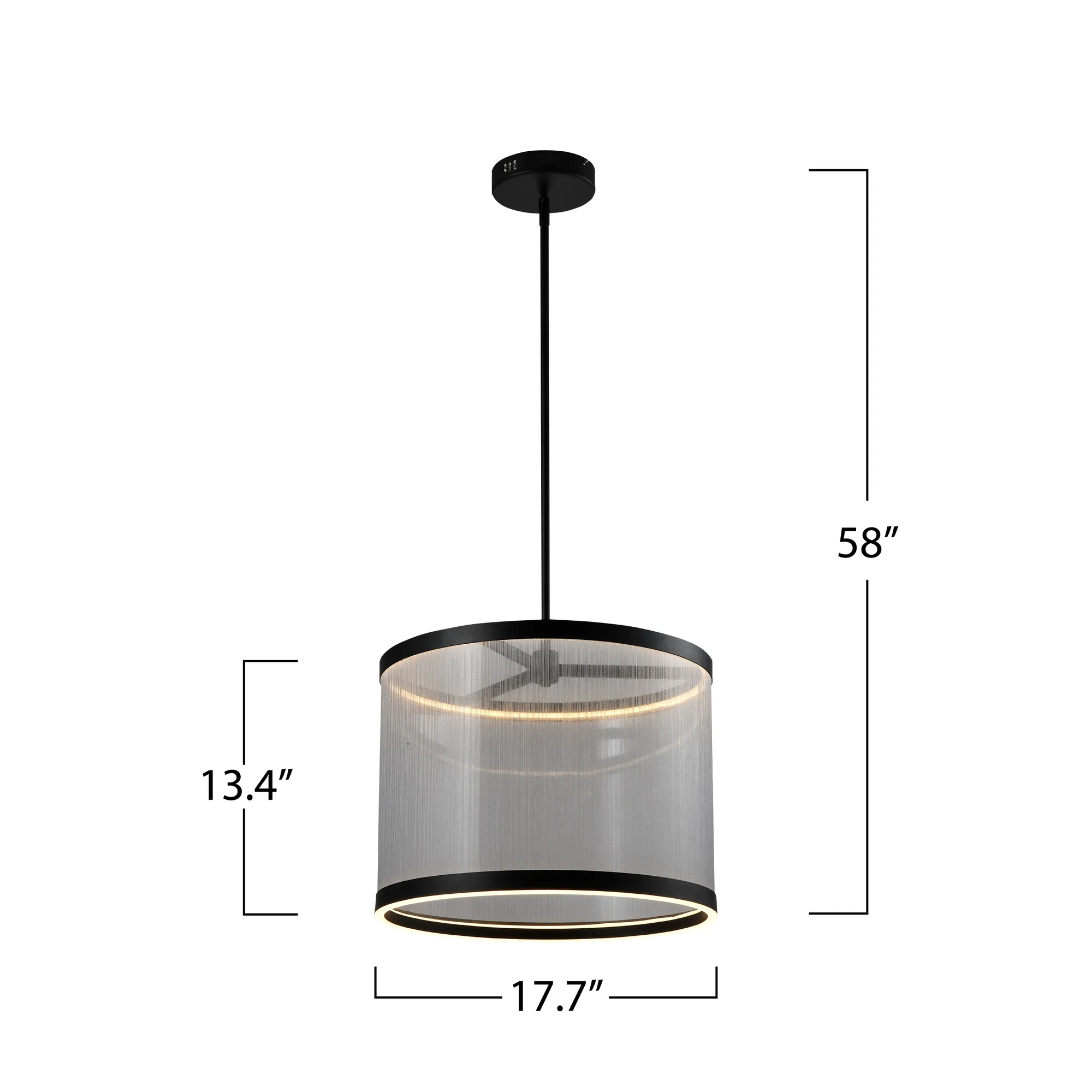 Cora Integrated LED Pendant Silver