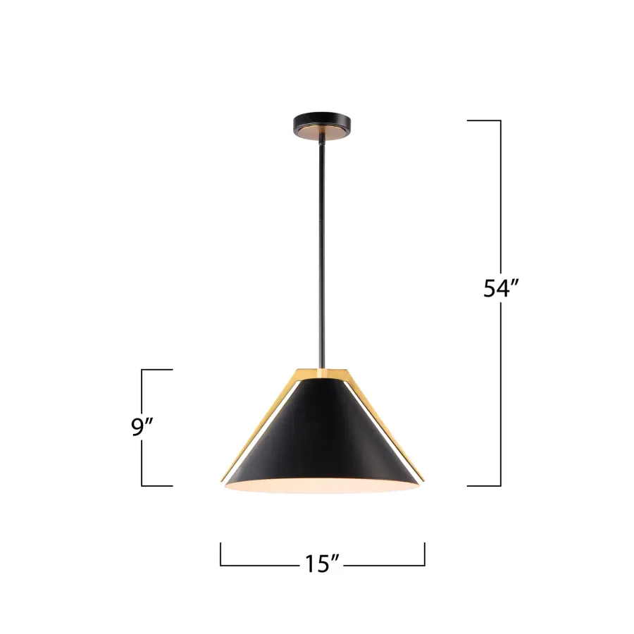 Baltic Collection 1-Light Pendant Black and - Image 1