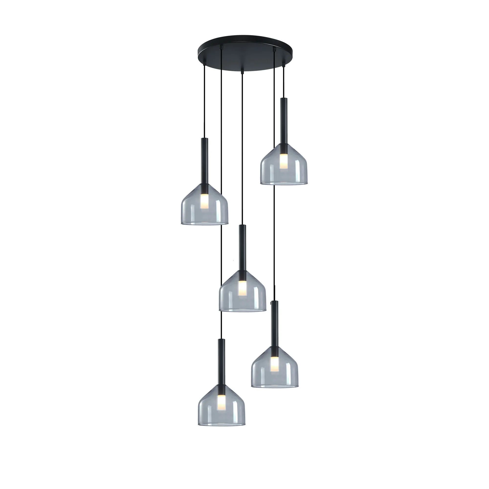 Kali Collection 5-Light Chandelier Black