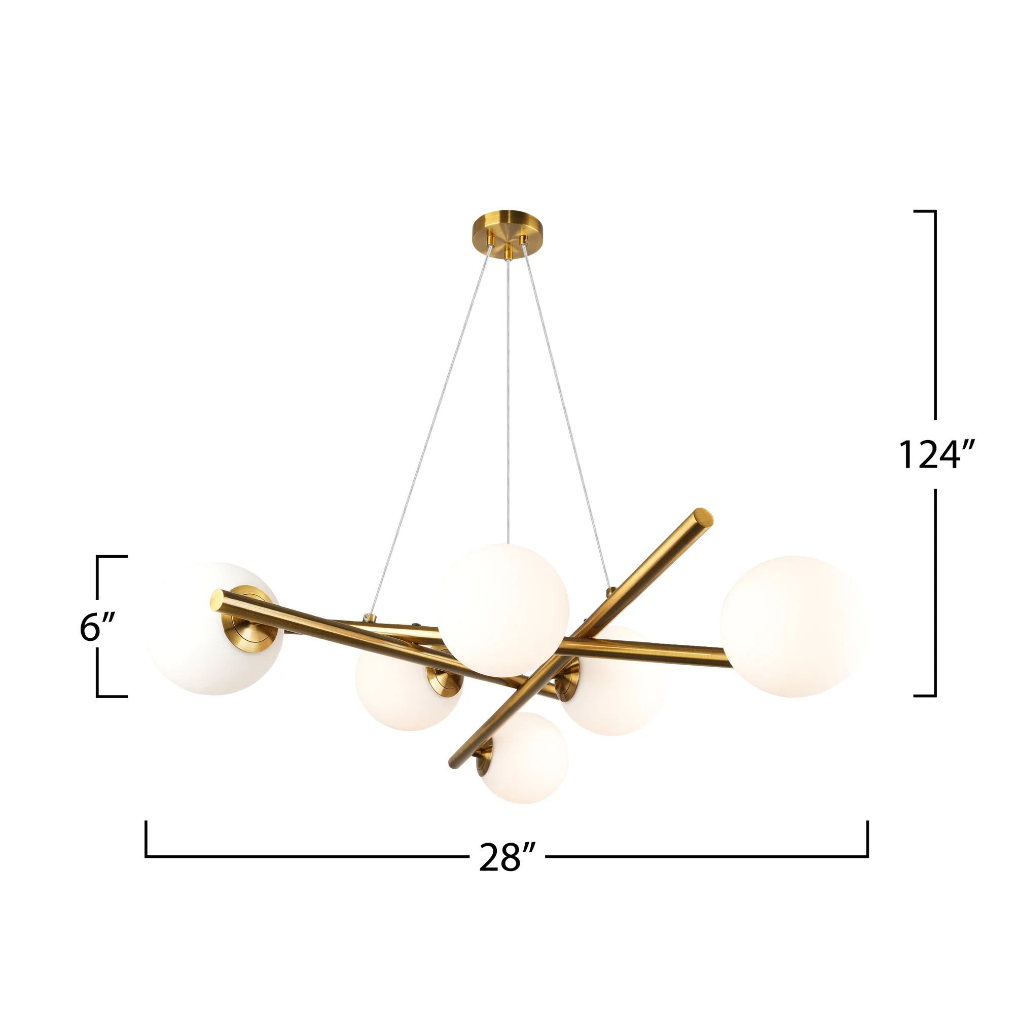 Modena 6-Light Chandelier Plated