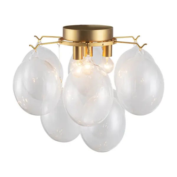 Globo Four Light Semi-Flush Mount in Brass - Image 6