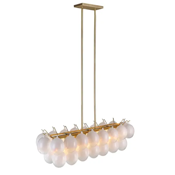 Globo Eight Light Island Chandelier in Brass - Image 2