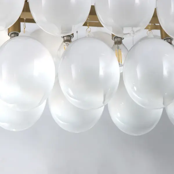 Globo Eight Light Island Chandelier in Brass - Image 5